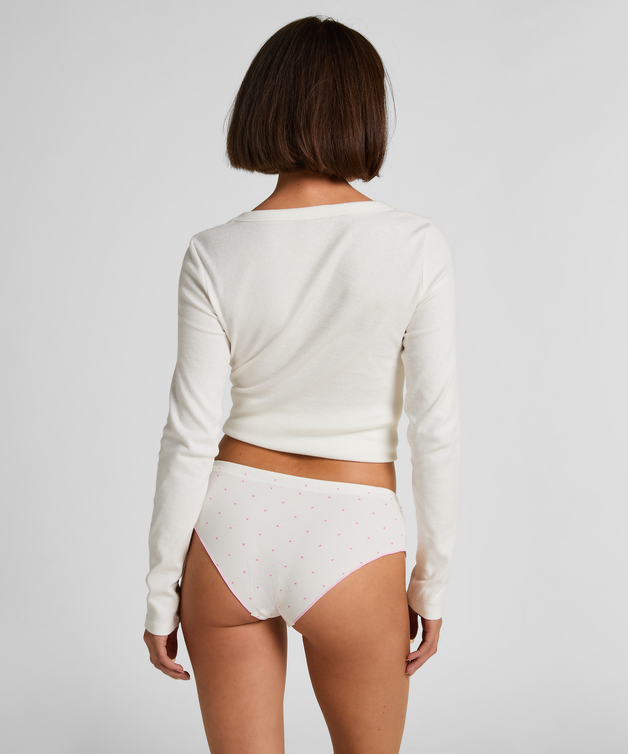 Renee Rib Brazilian Short, White, main