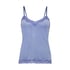 Velours Lace Cami Top, Blue