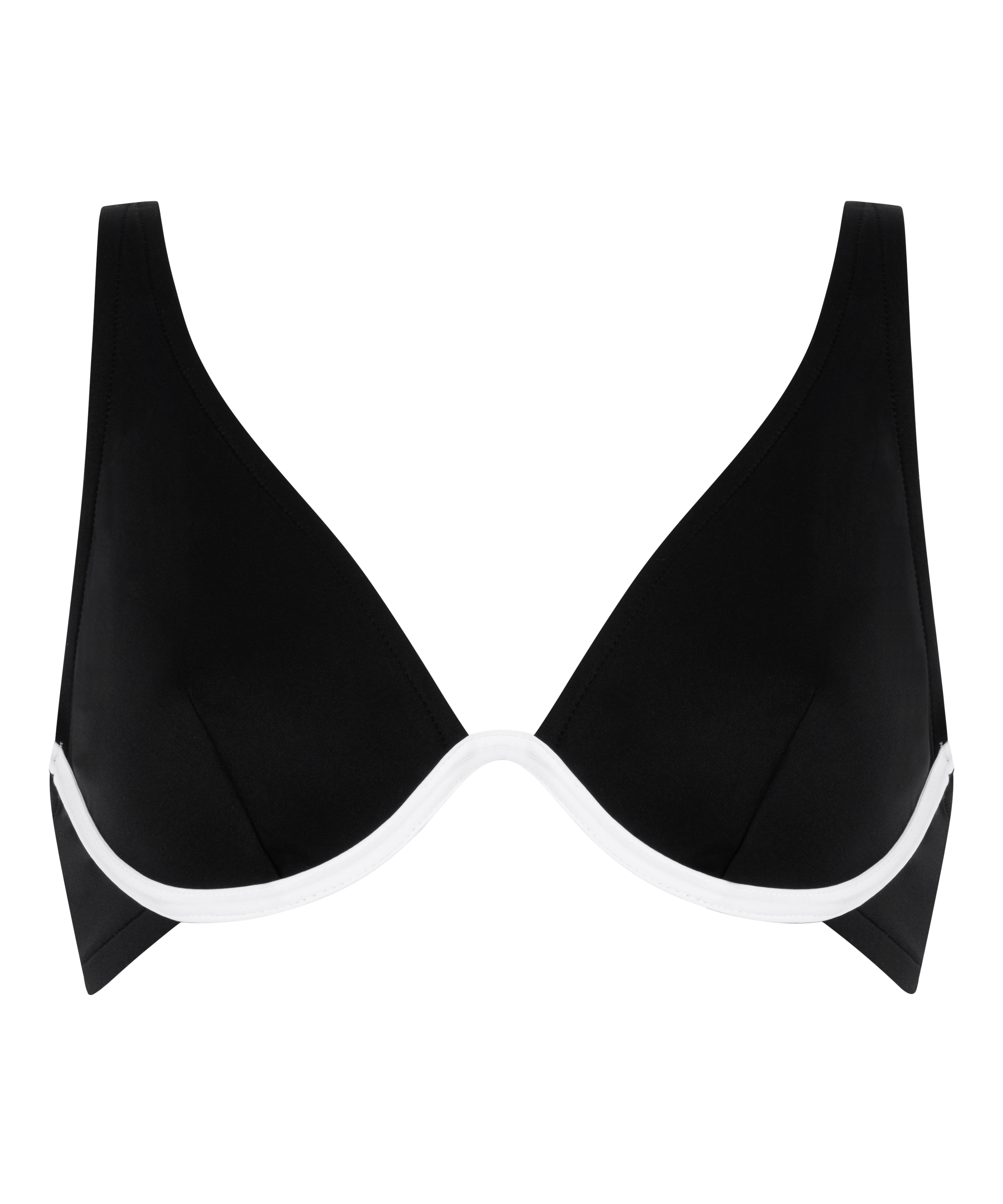 Neoprene Bikini Top, Black, main