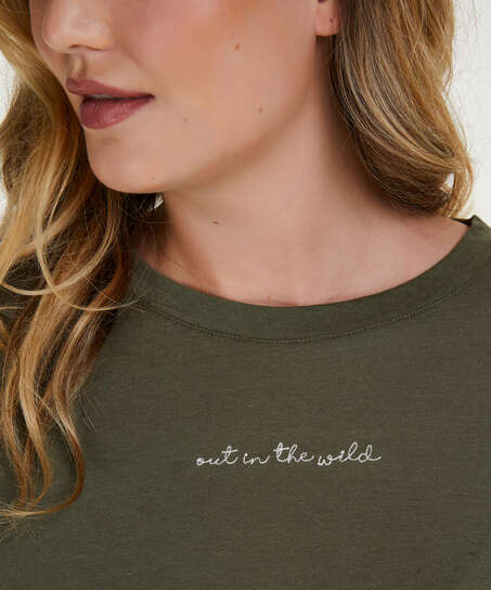 Long sleeve top Jersey Knot, Green