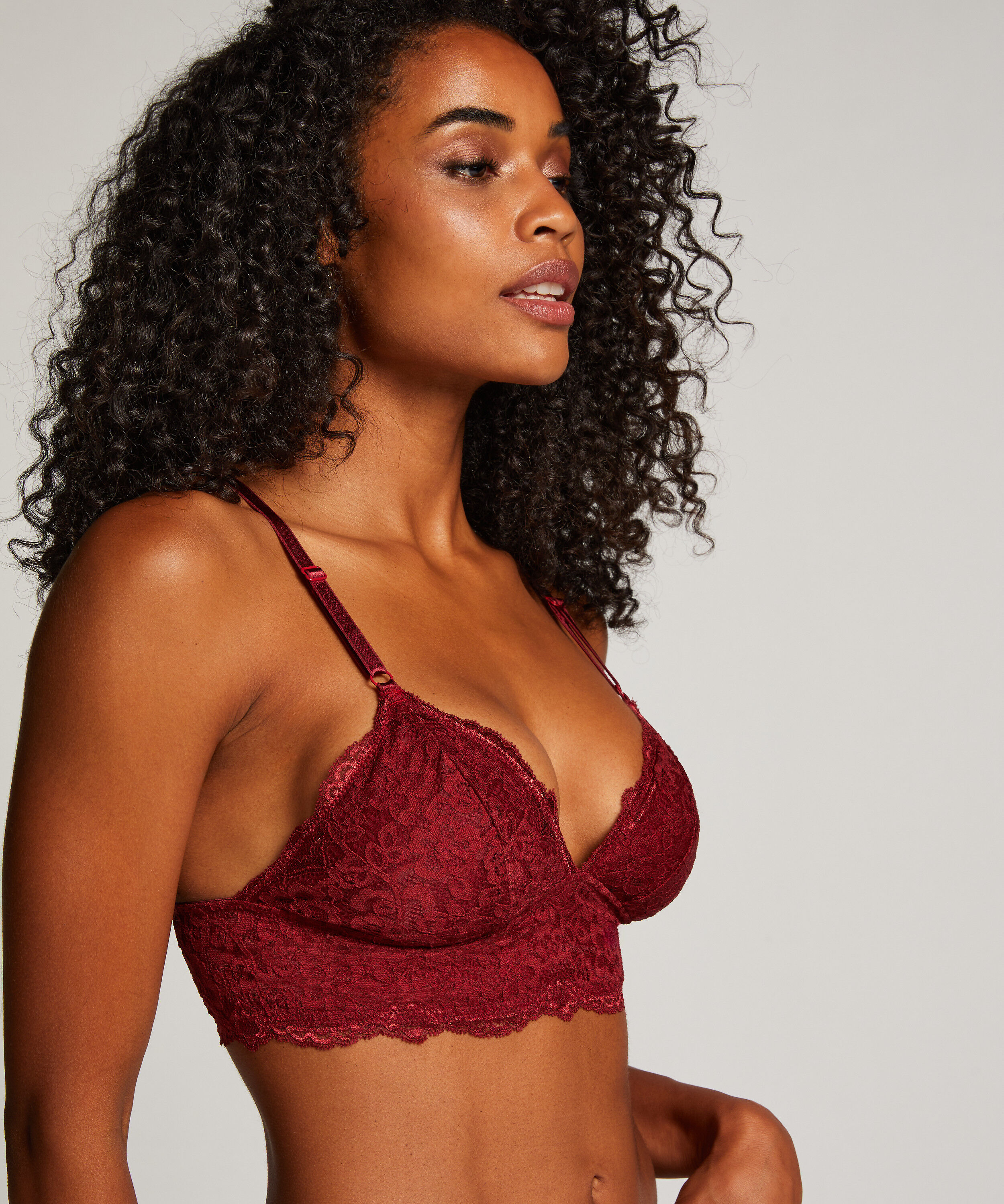 pink lace bralette top