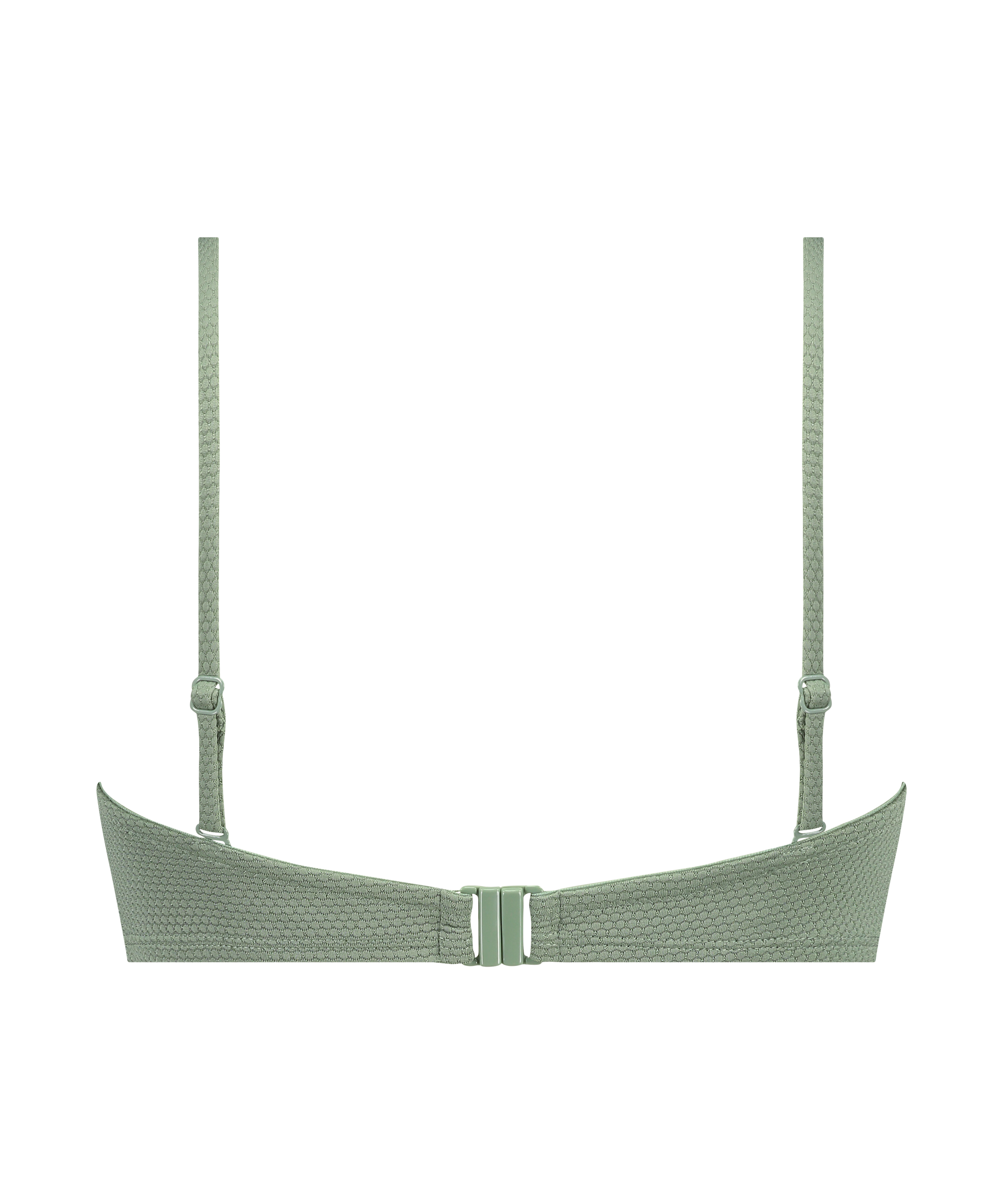 Scallop Padded Strapless Underwired Bikini Top Cup E +, Green, main