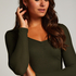 Long-Sleeved Pyjama Top, Green