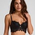 Zoe Padded Longline Underwired Bra, Black