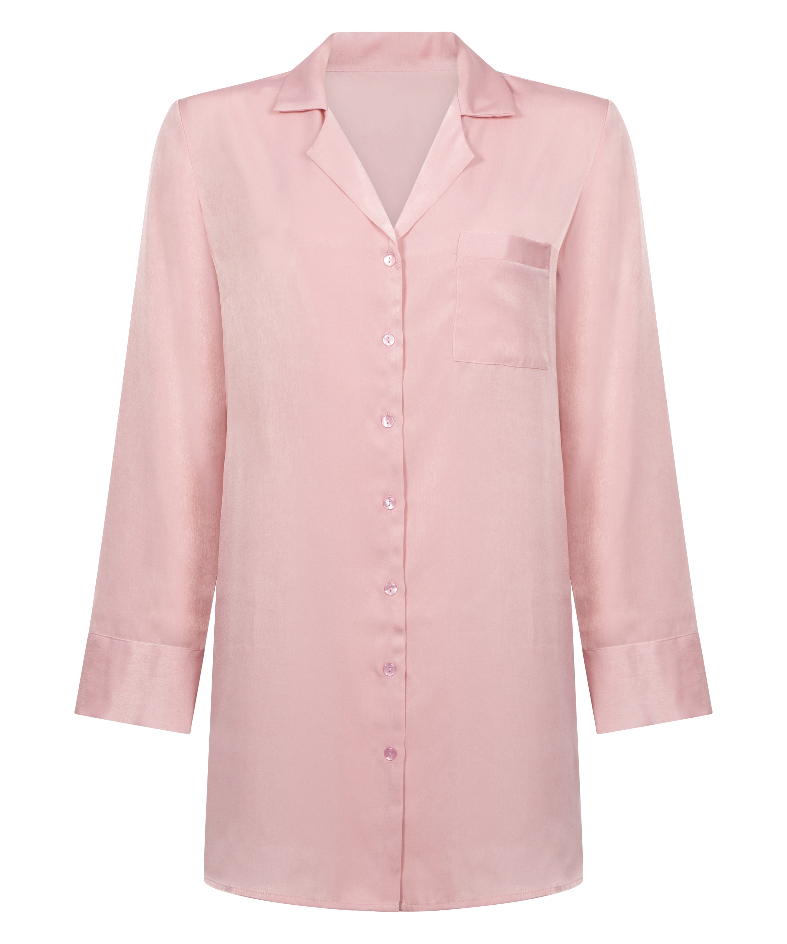 Satin Nightshirt, Pink, main