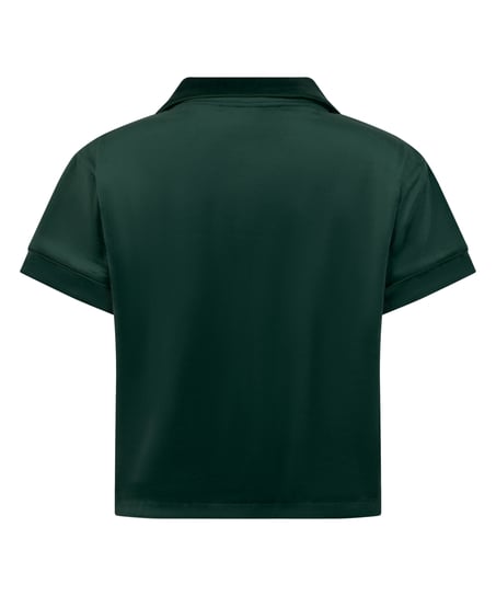 Short Sleeve Velour Jacket, Green