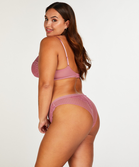 Bessie Padded Non-Wired Bra Pink Ribbon, Pink