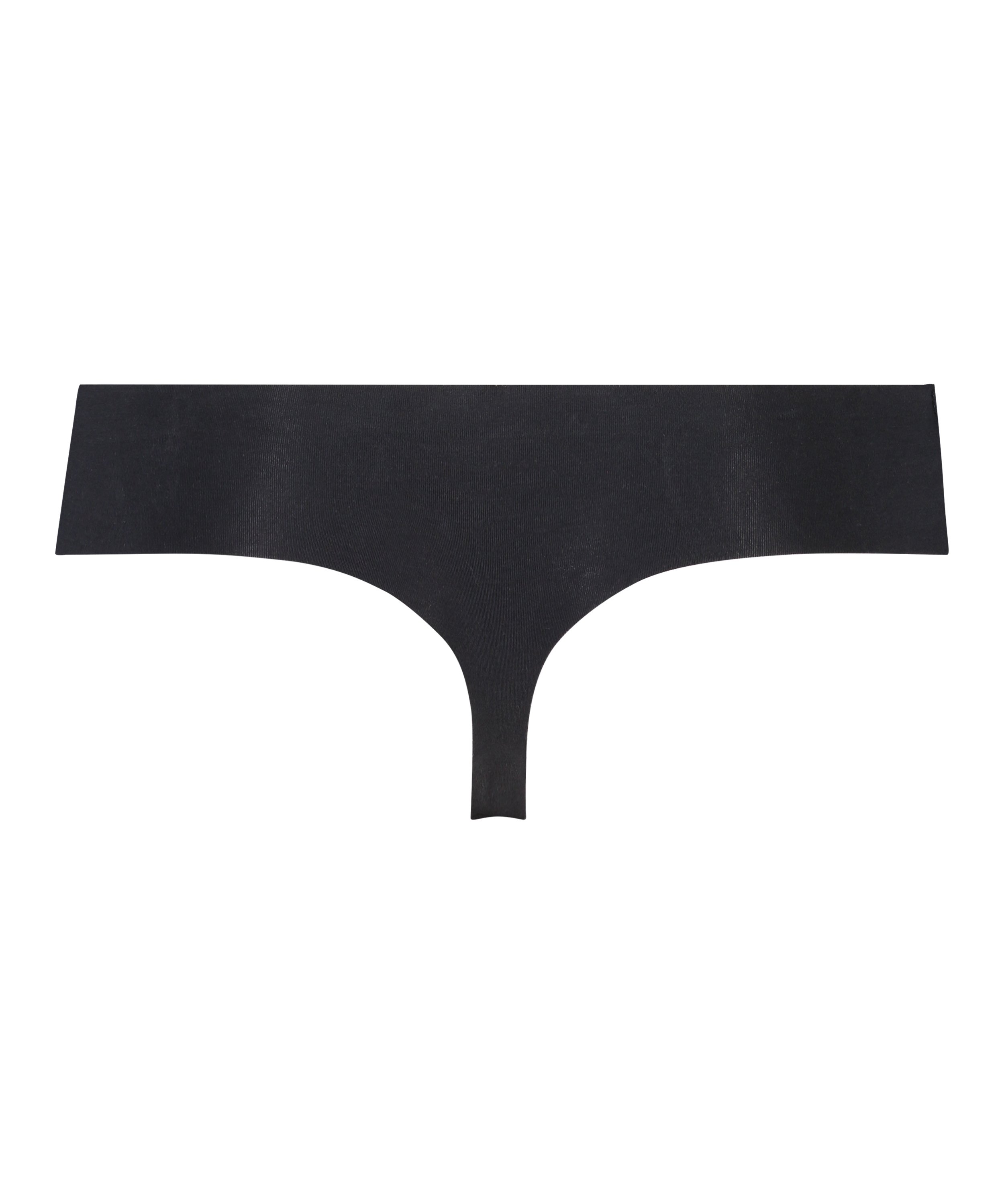 Invisible cotton thong, Black, main