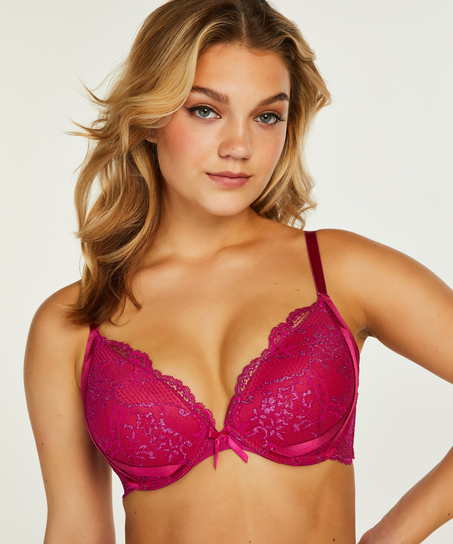 Reeva padded push-up underwired bra, Pink