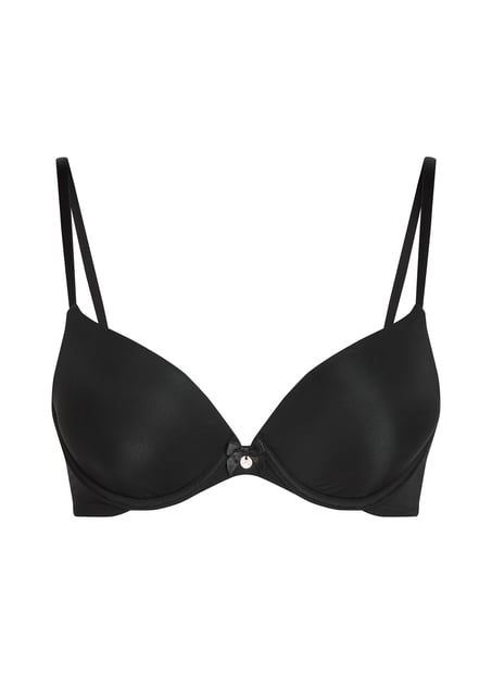 Plunge Padded Underwired Bra, Black