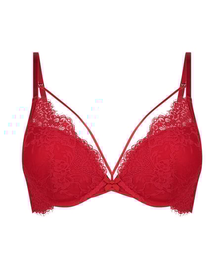 Arabella Padded Underwired Maximiser Bra, Red