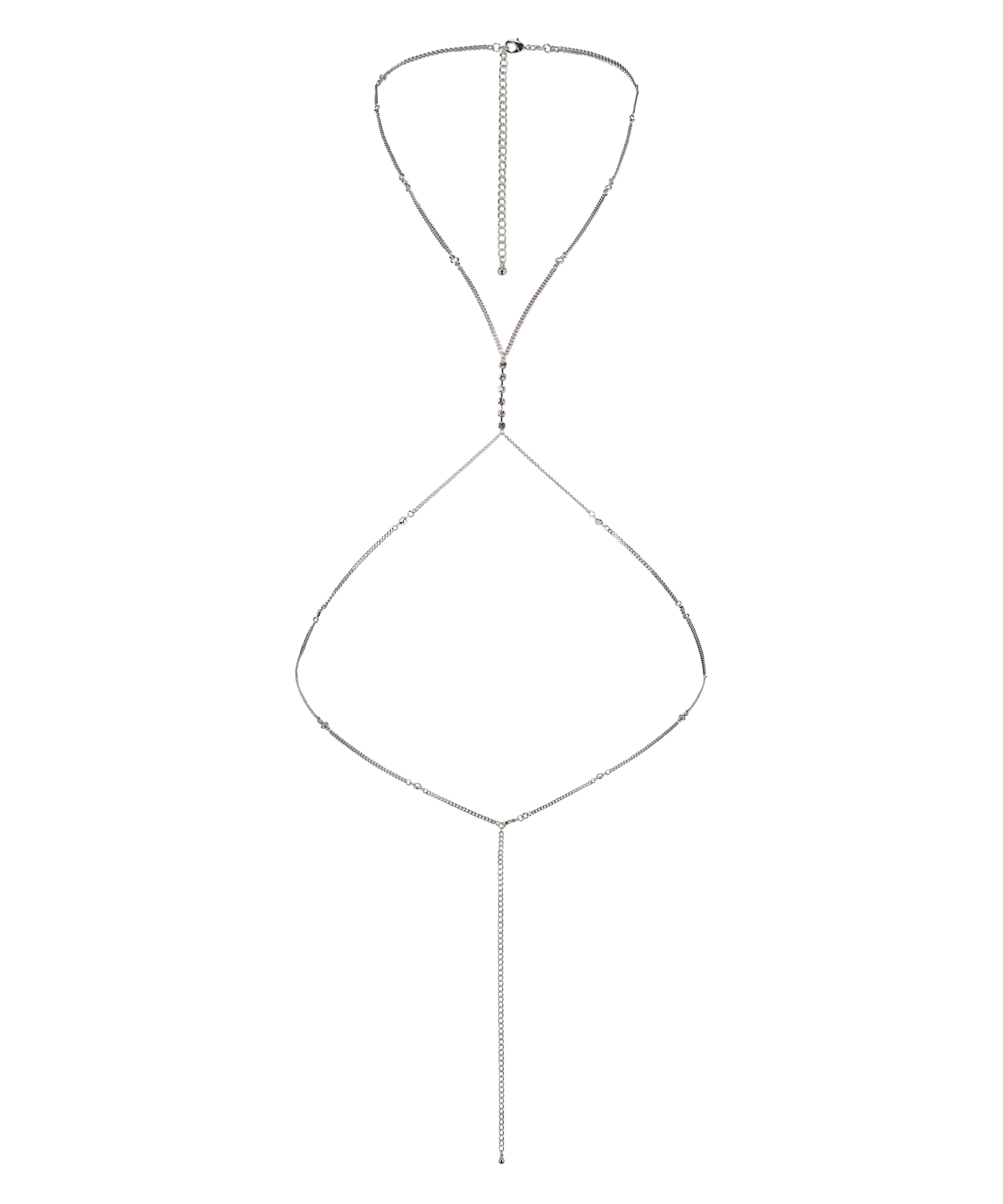 Harness Body Chain, Grey, main