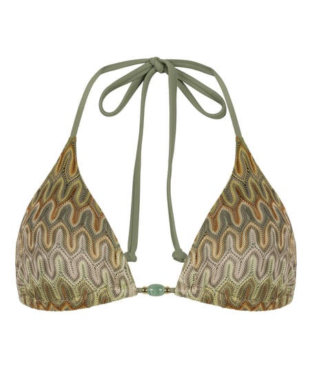 Cali Triangle Bikini Top, Green
