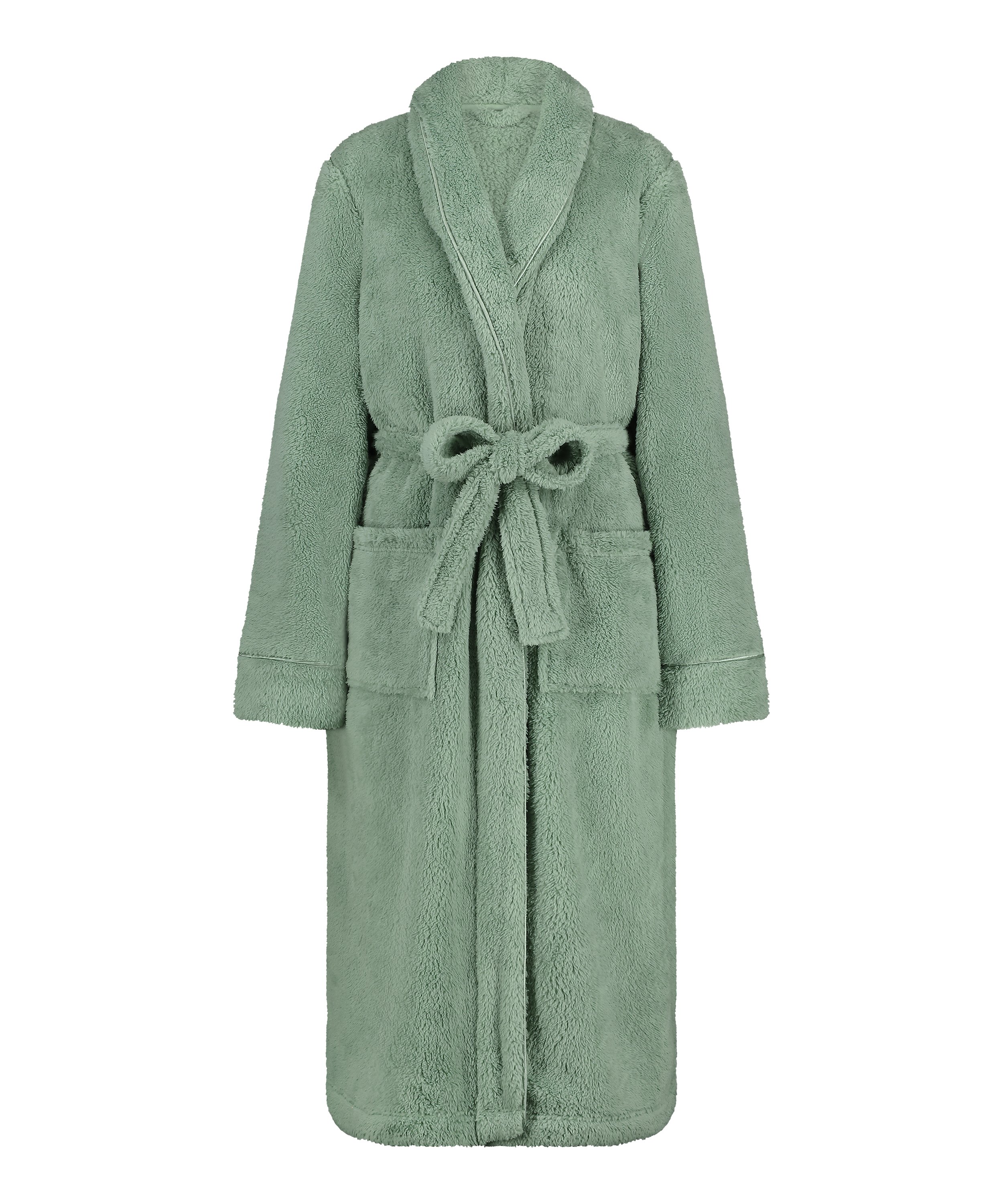 Fleece Bathrobe, Green, main