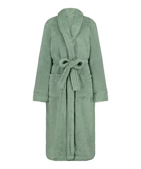 Fleece Bathrobe, Green