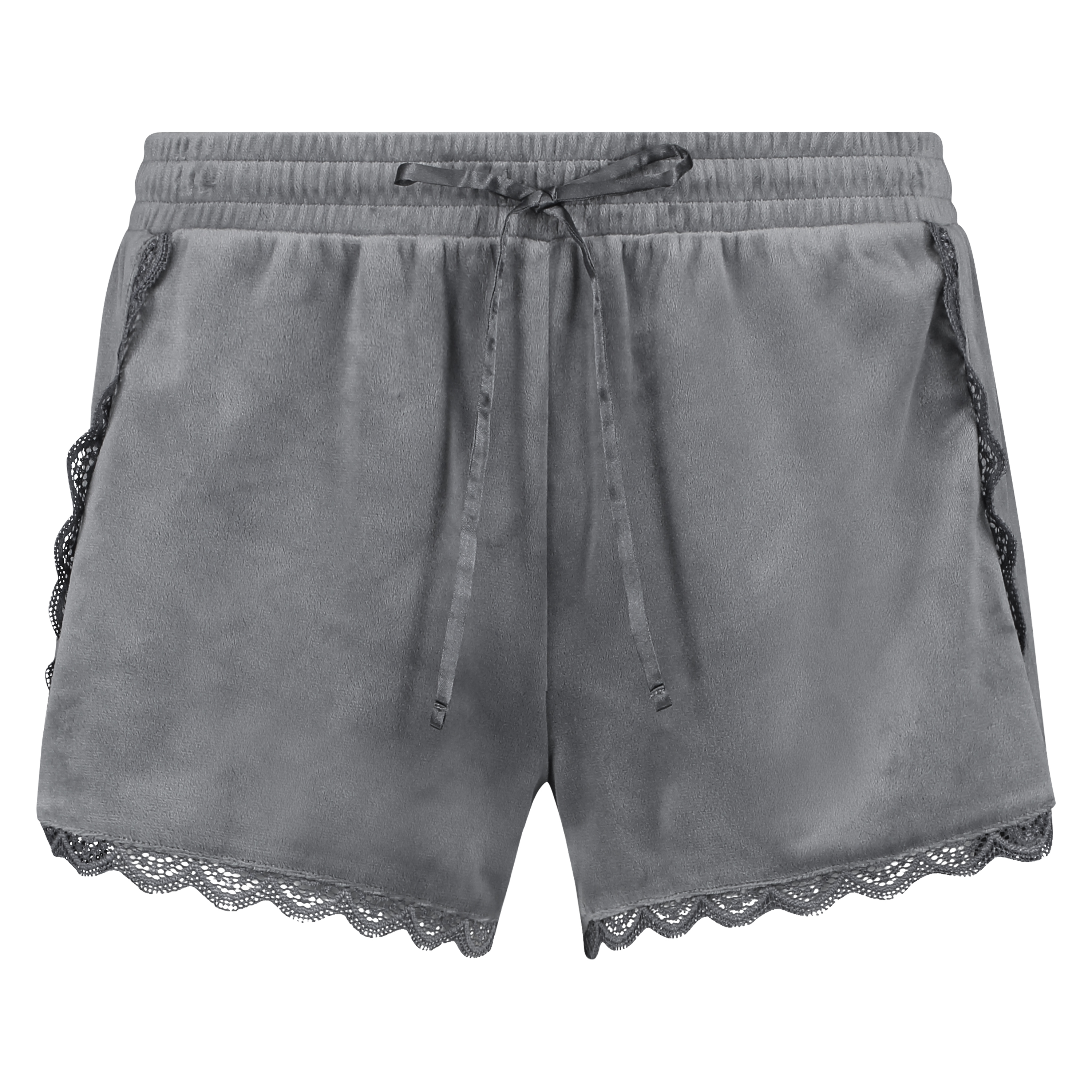 Velvet Lace Shorts, Grey, main