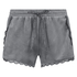 Velvet Lace Shorts, Grey