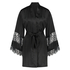 Satin Lace Kimono, Black