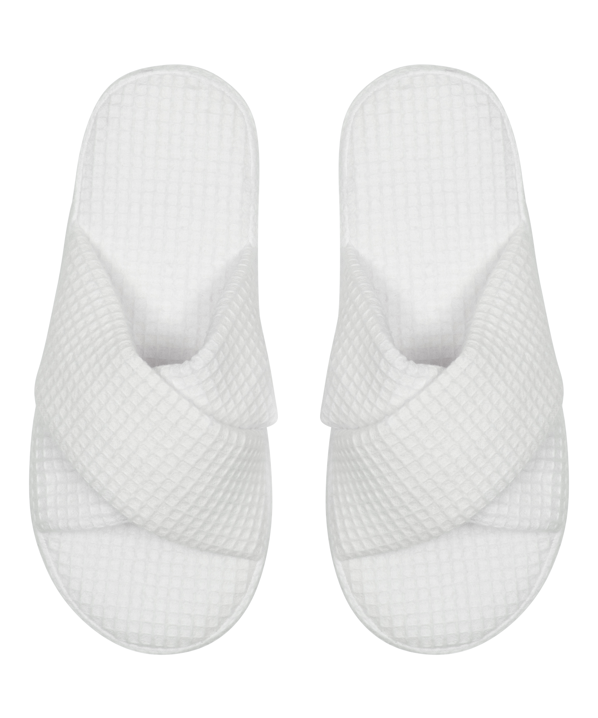 Soft Waffle Slippers, White, main