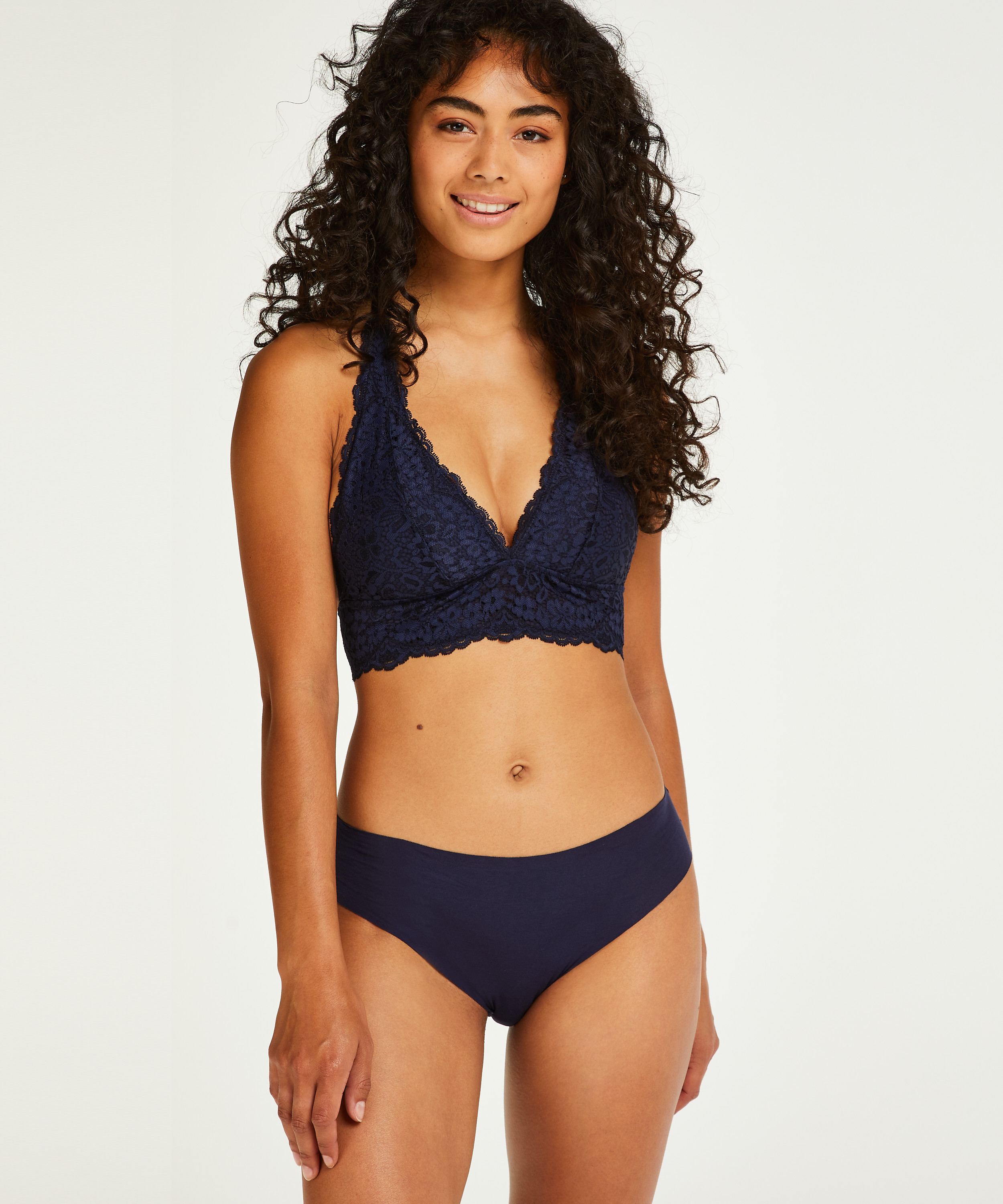 Invisible cotton knickers, Blue, main