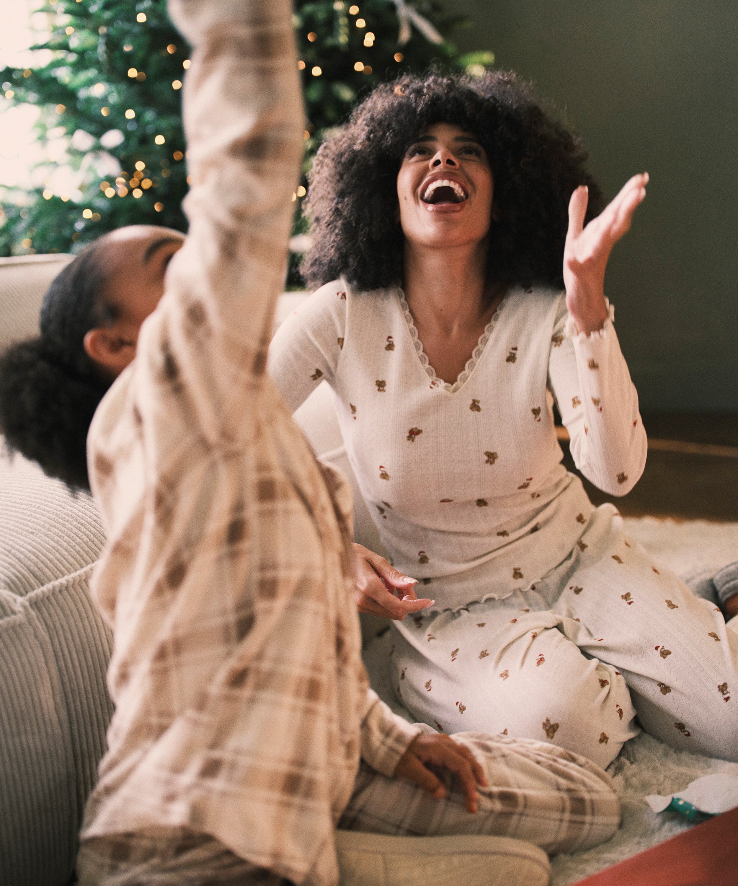 Pointelle Pyjama Top, White, main