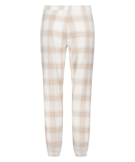 Flannel Pyjama Pants, Beige
