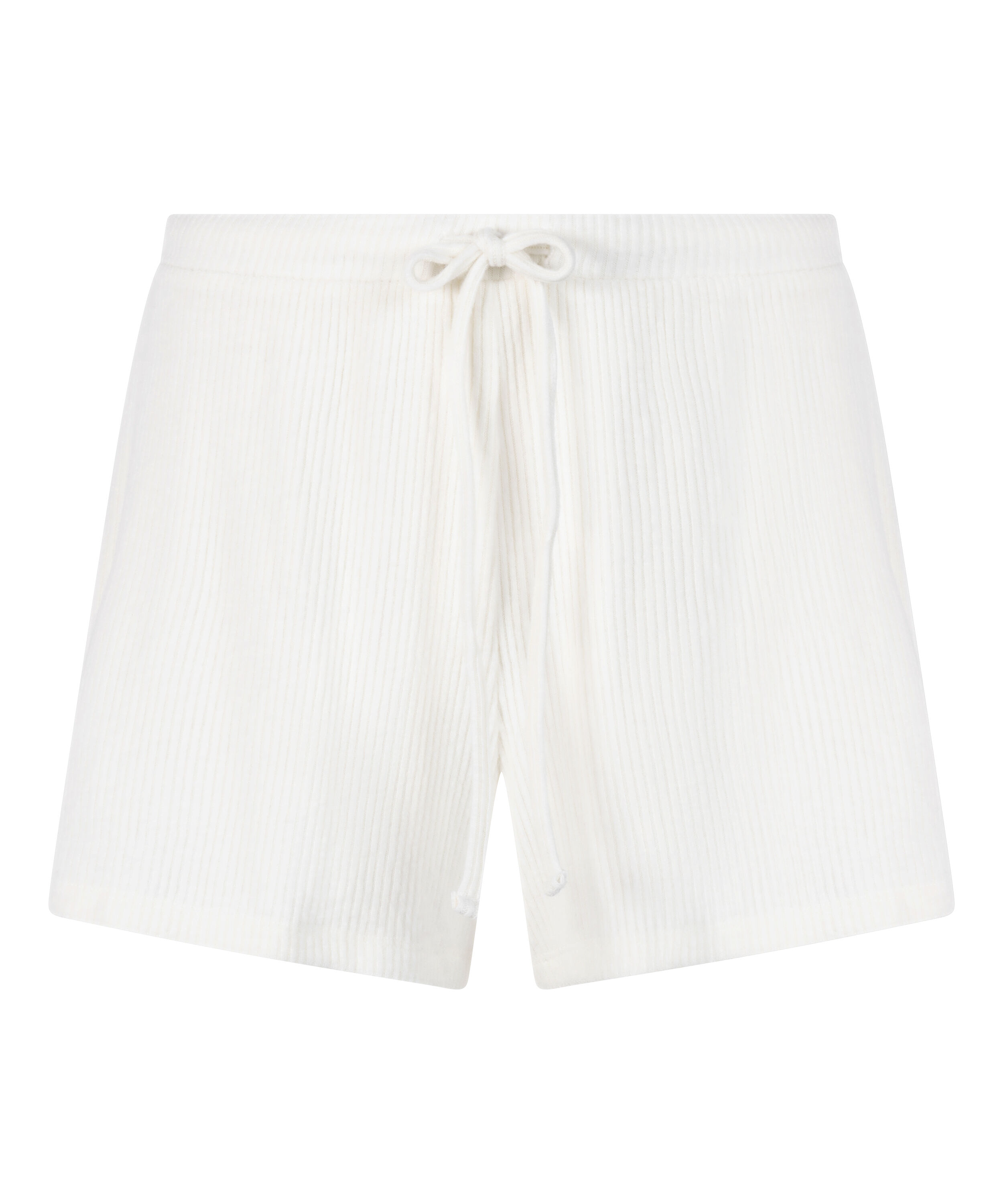 Rib Shorts, White