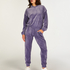 Velours Jogging Pants, Purple