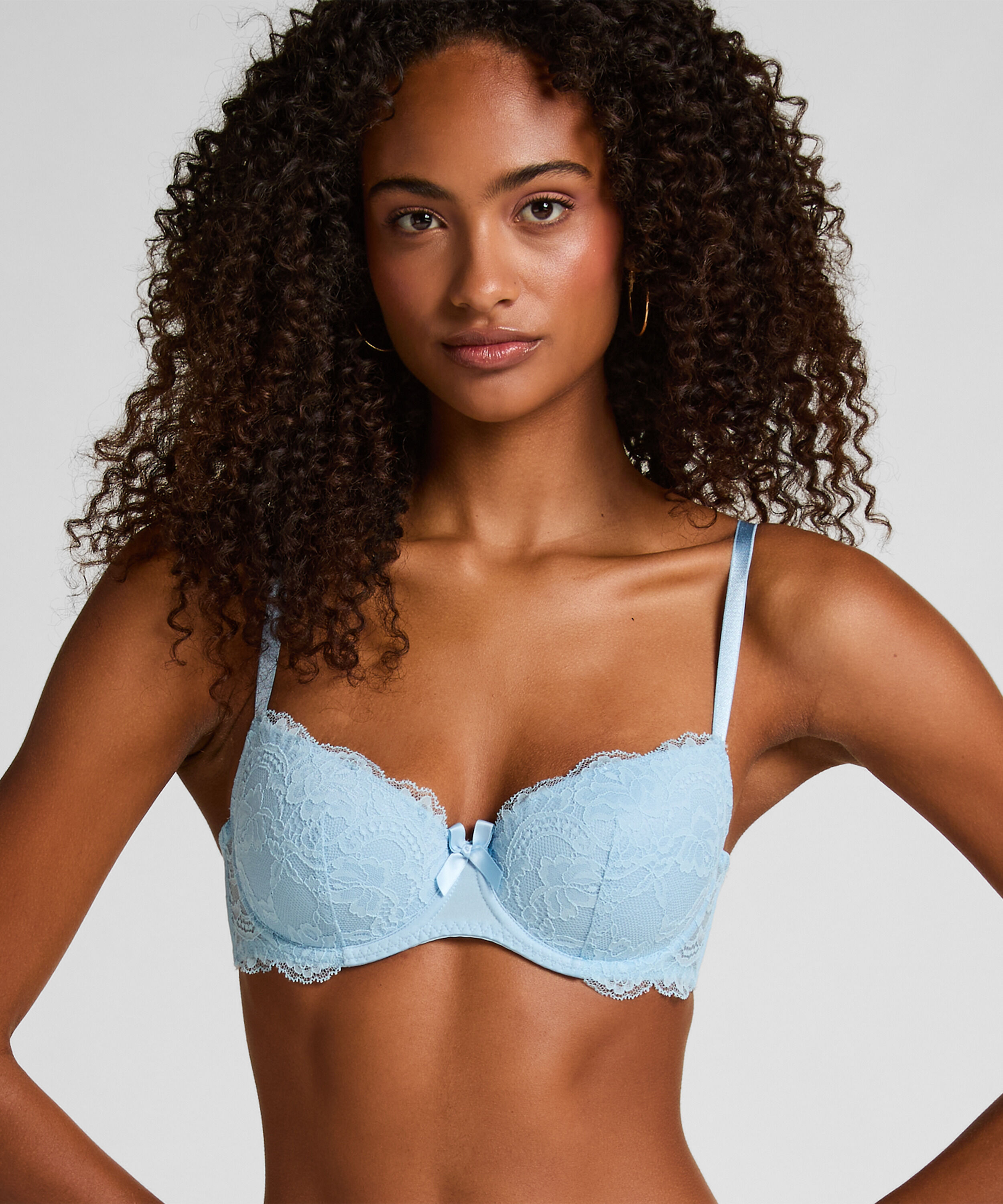 Teddy Padded Underwired Bra, Blue
