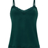 Velours Lace Cami Top, Green