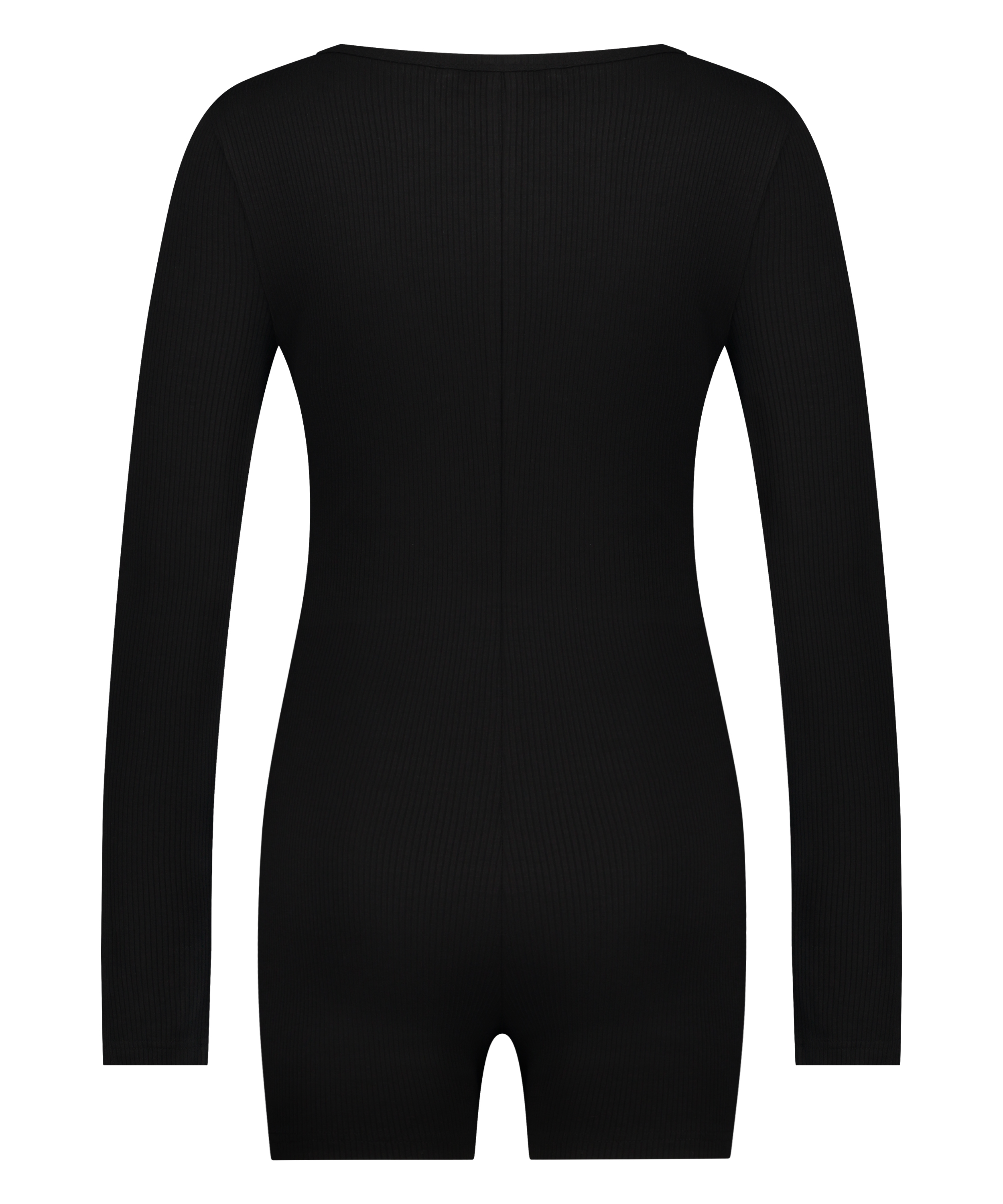 Brushed Short Onesie, Black, main