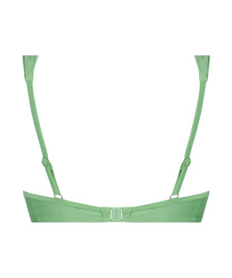 Mauritius padded push-up underwired bikini top, Green