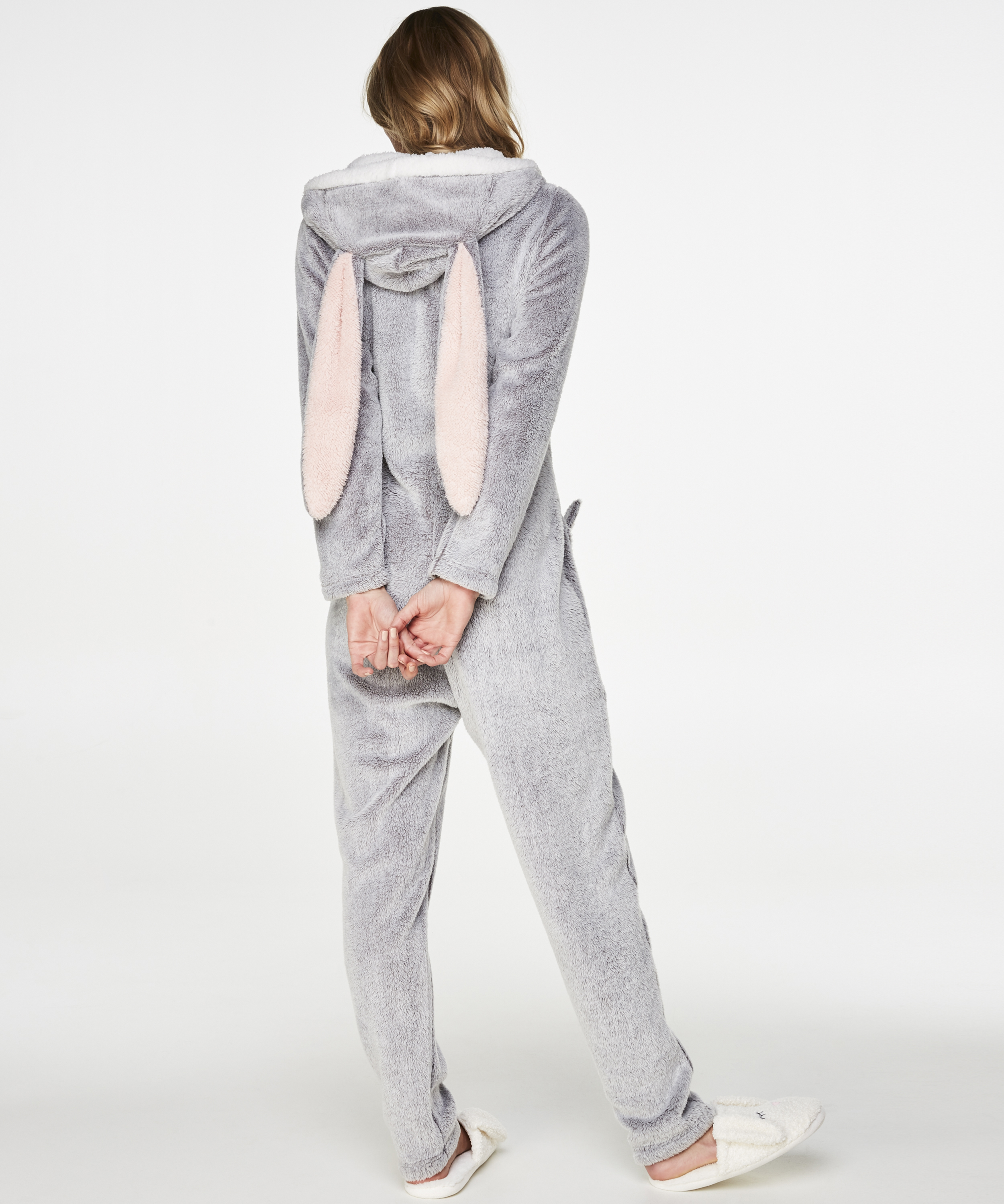 Novelty Fleece Onesie, Grey, main