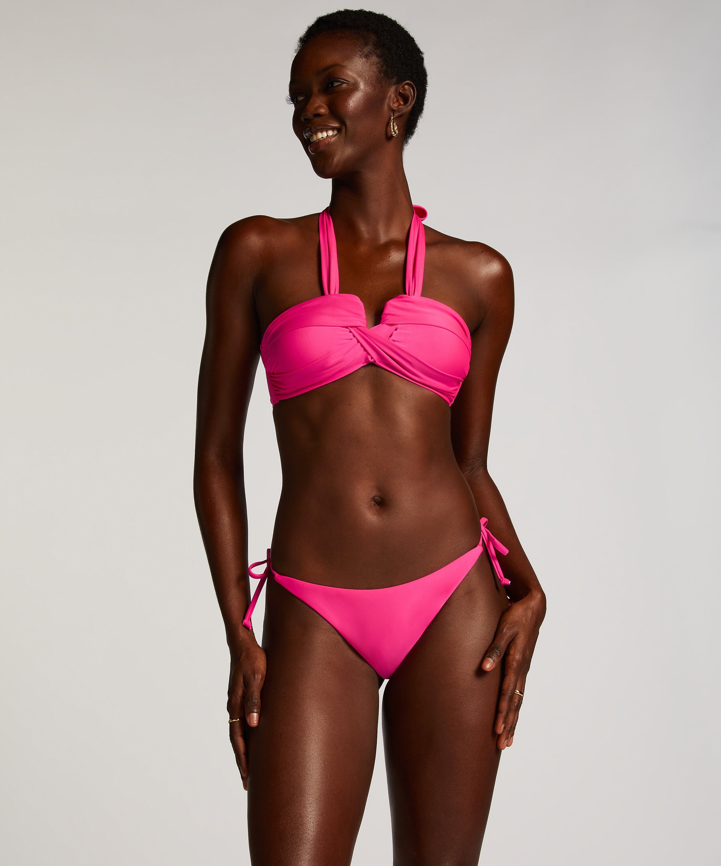 Naples Thong Bikini Bottoms, Pink Naples Thong Bikini Bottoms, Pink