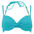 Padded bikini top Necklace wave, Blue