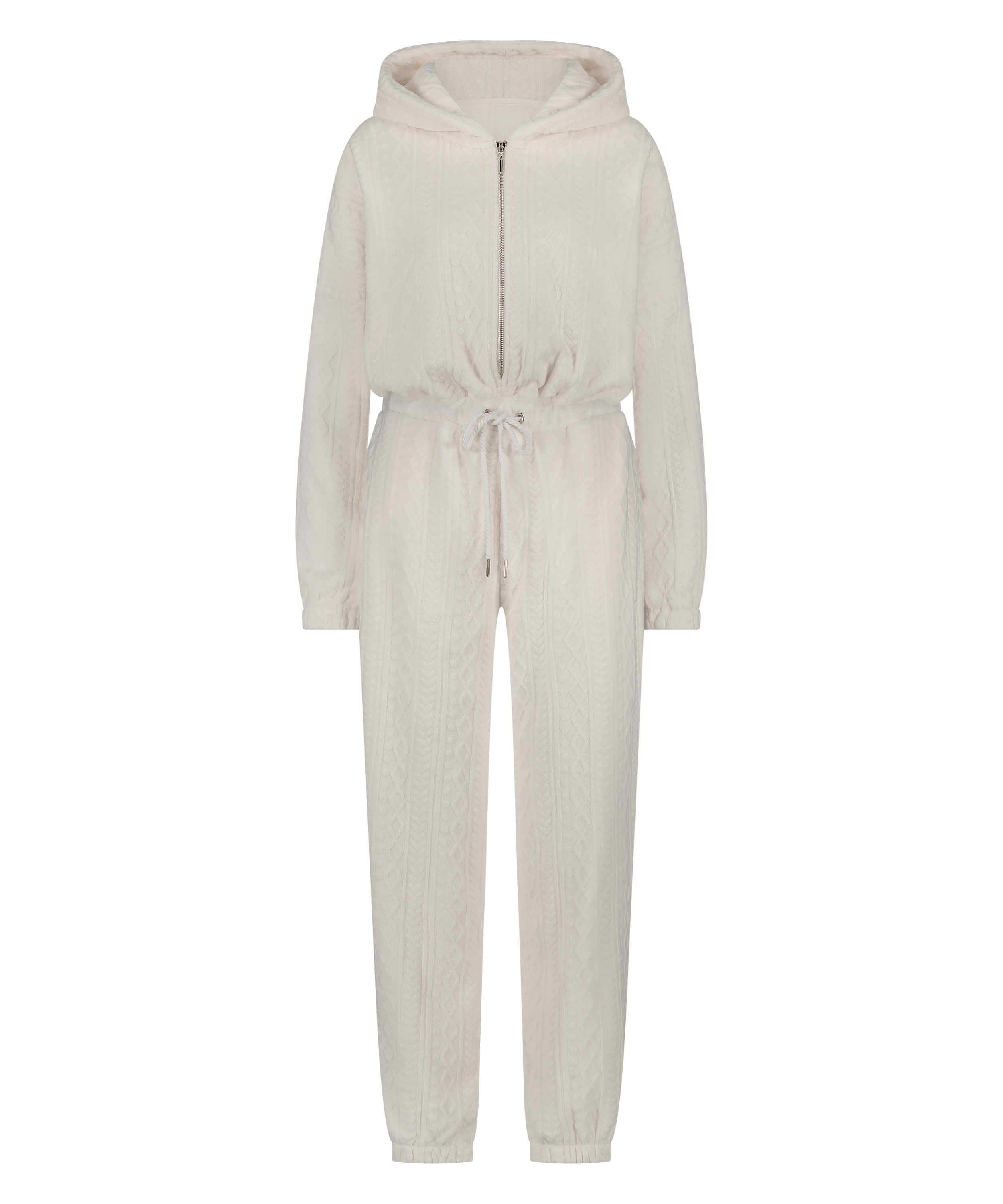 Fleece Onesie, White, main
