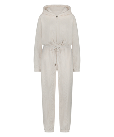 Fleece Onesie, White