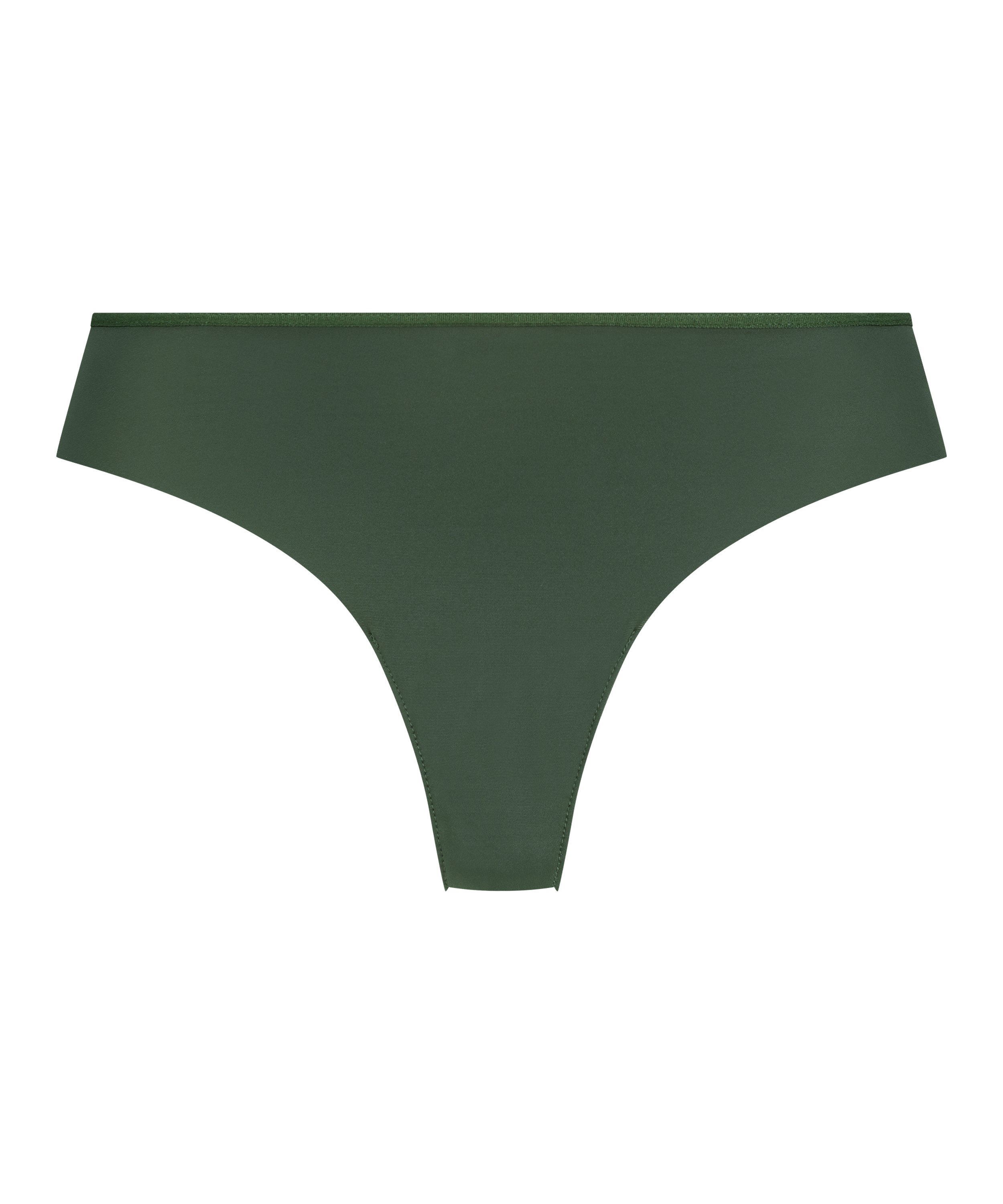 Lace Back Invisible Thong, Green, main
