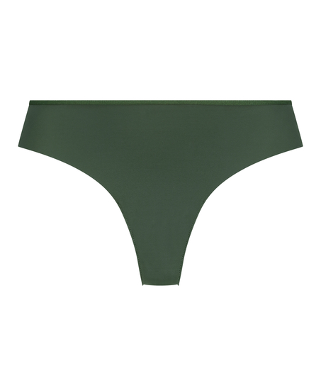 Lace Back Invisible Thong, Green