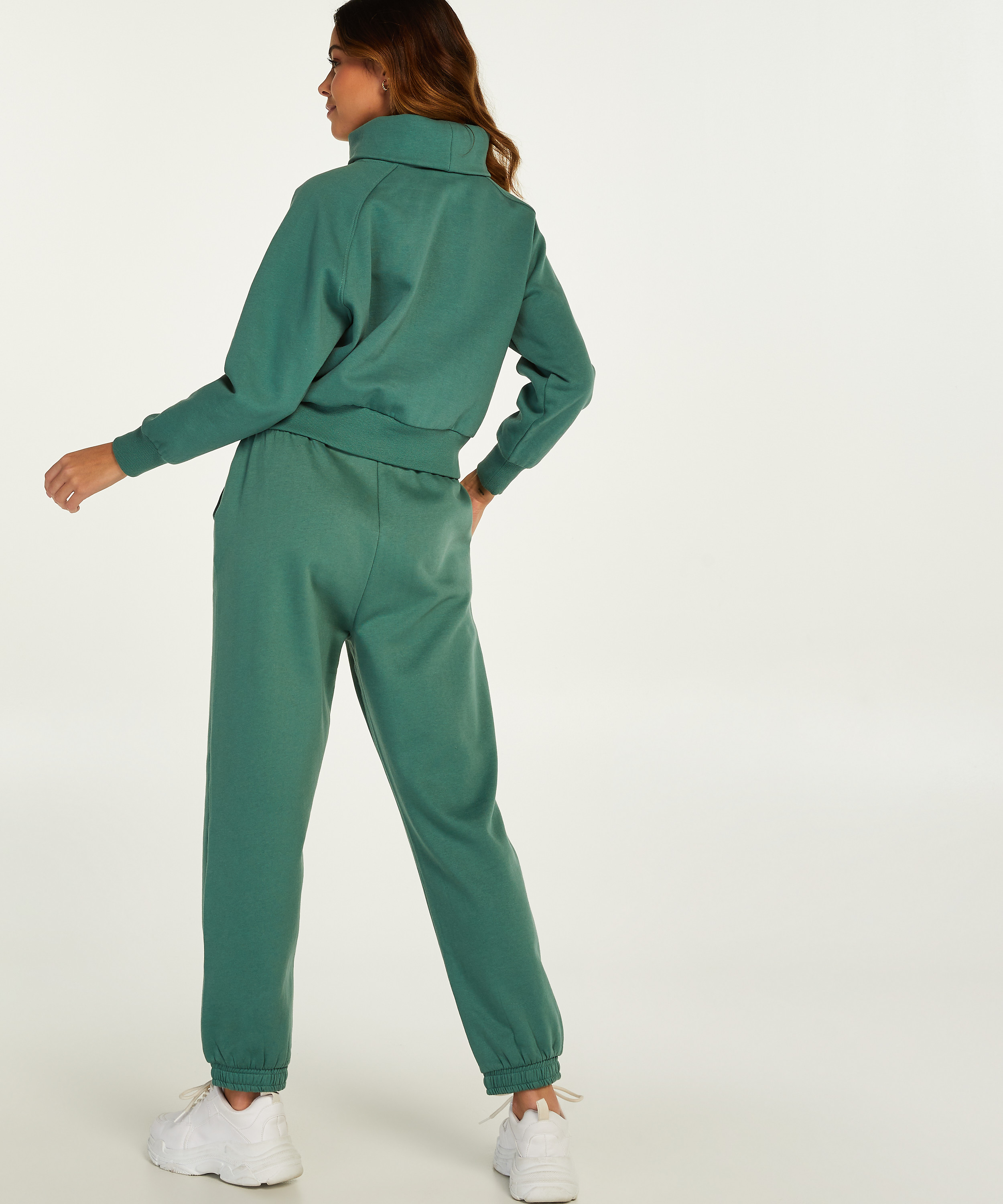 Funnel Neck Sweater, Green, main