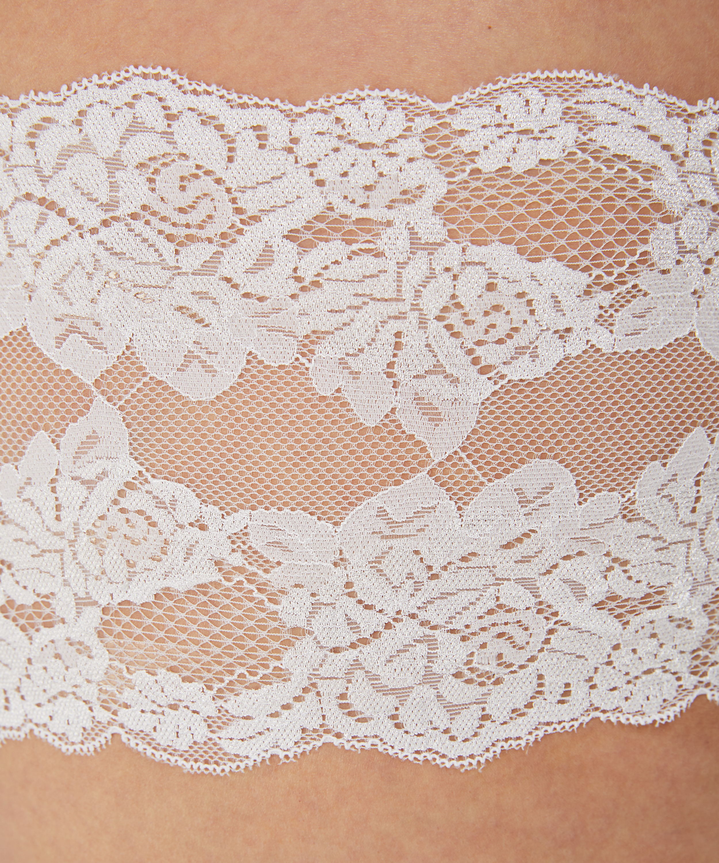 Lace Thigh Bands, White, main