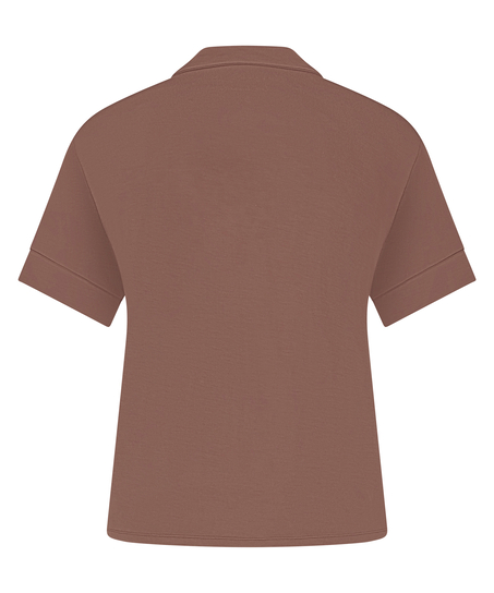 Essential Jersey Short-Sleeved Jacket, Brown