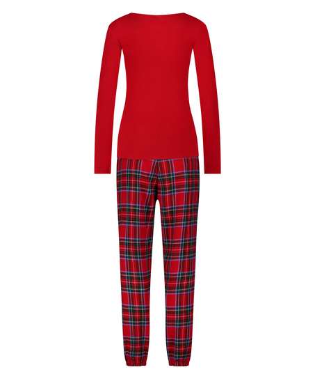 Flannel Pyjama Set, Red