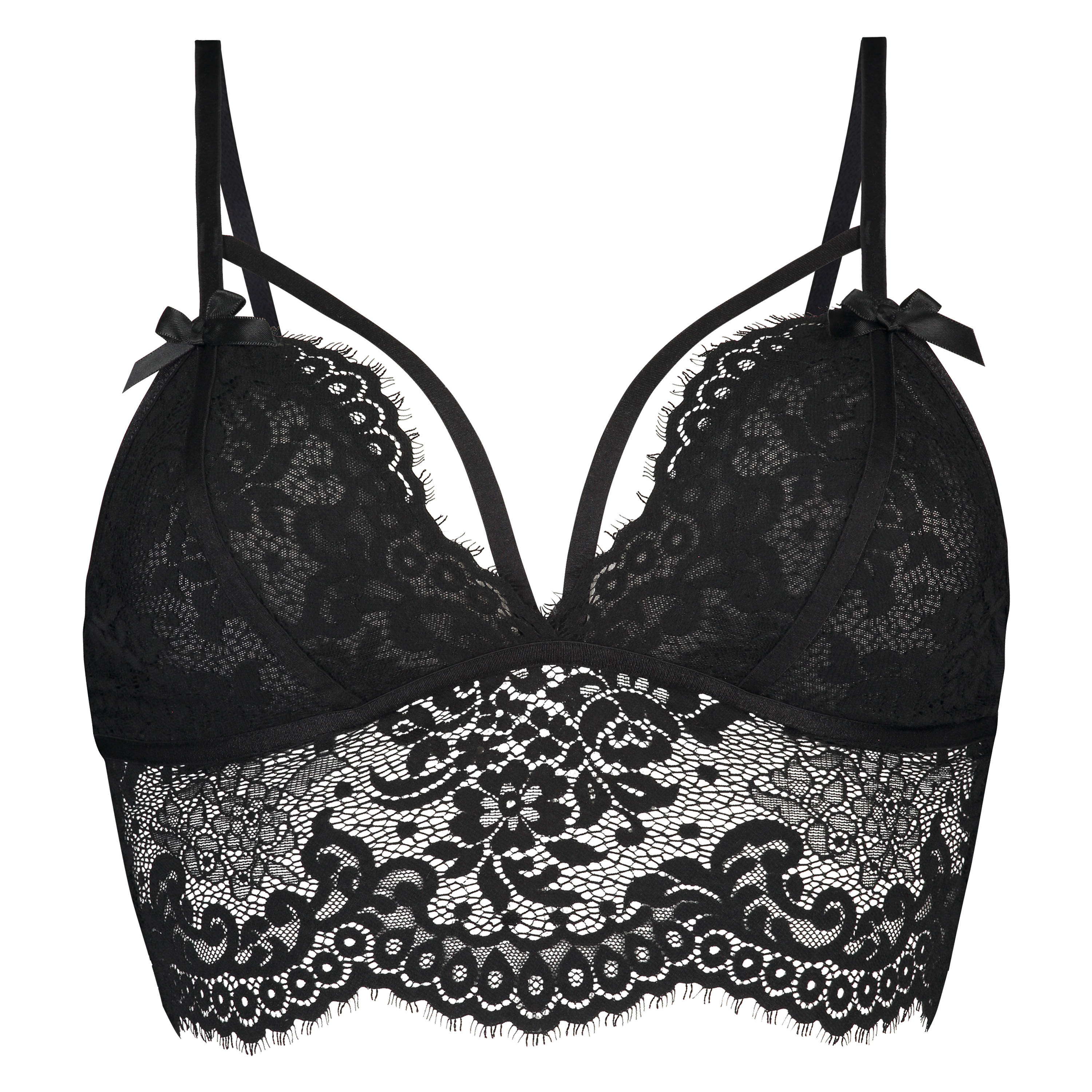 Donatella Longline Bralette, Black, main
