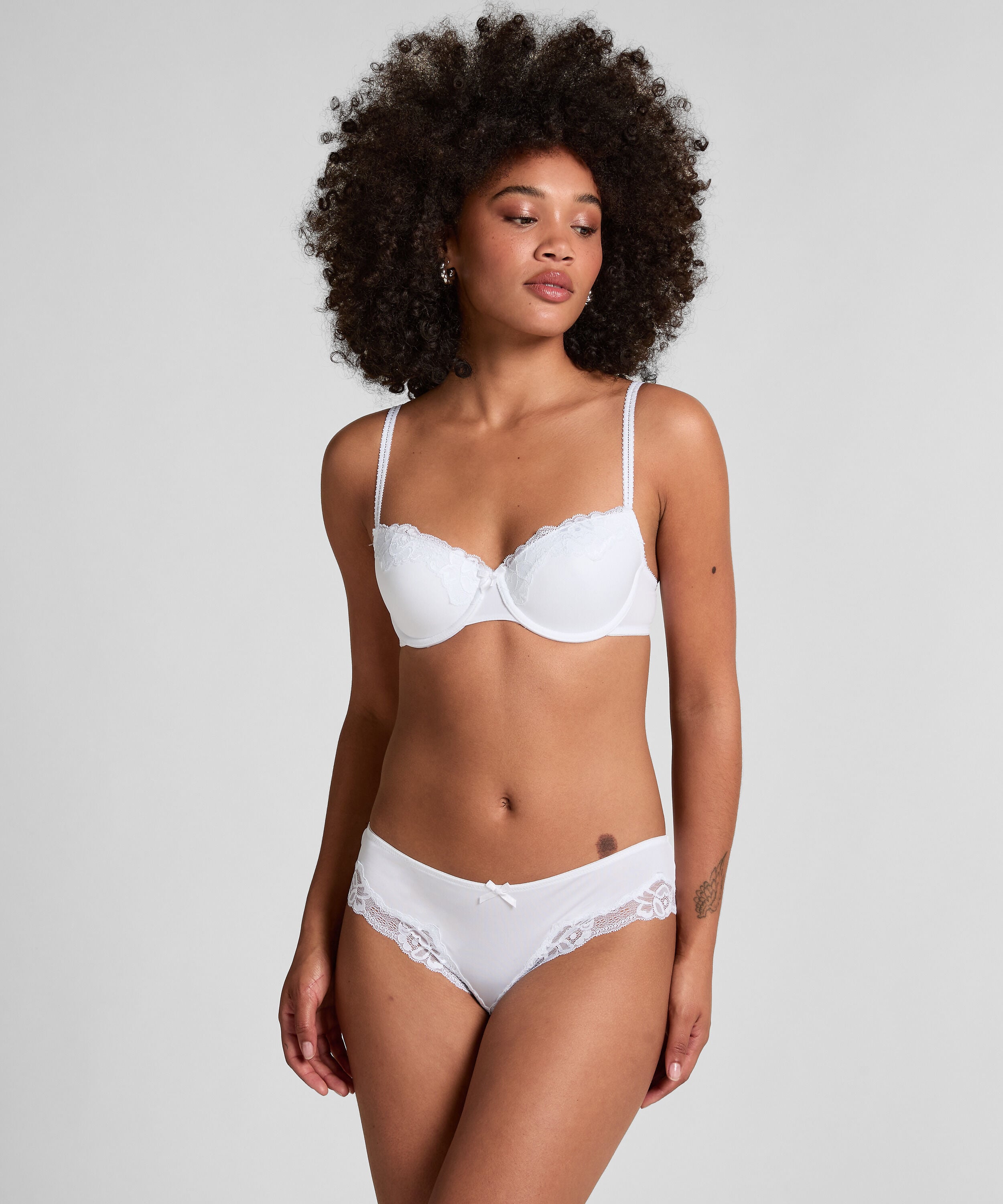 Secret Lace Brief, White Secret Lace Brief, White