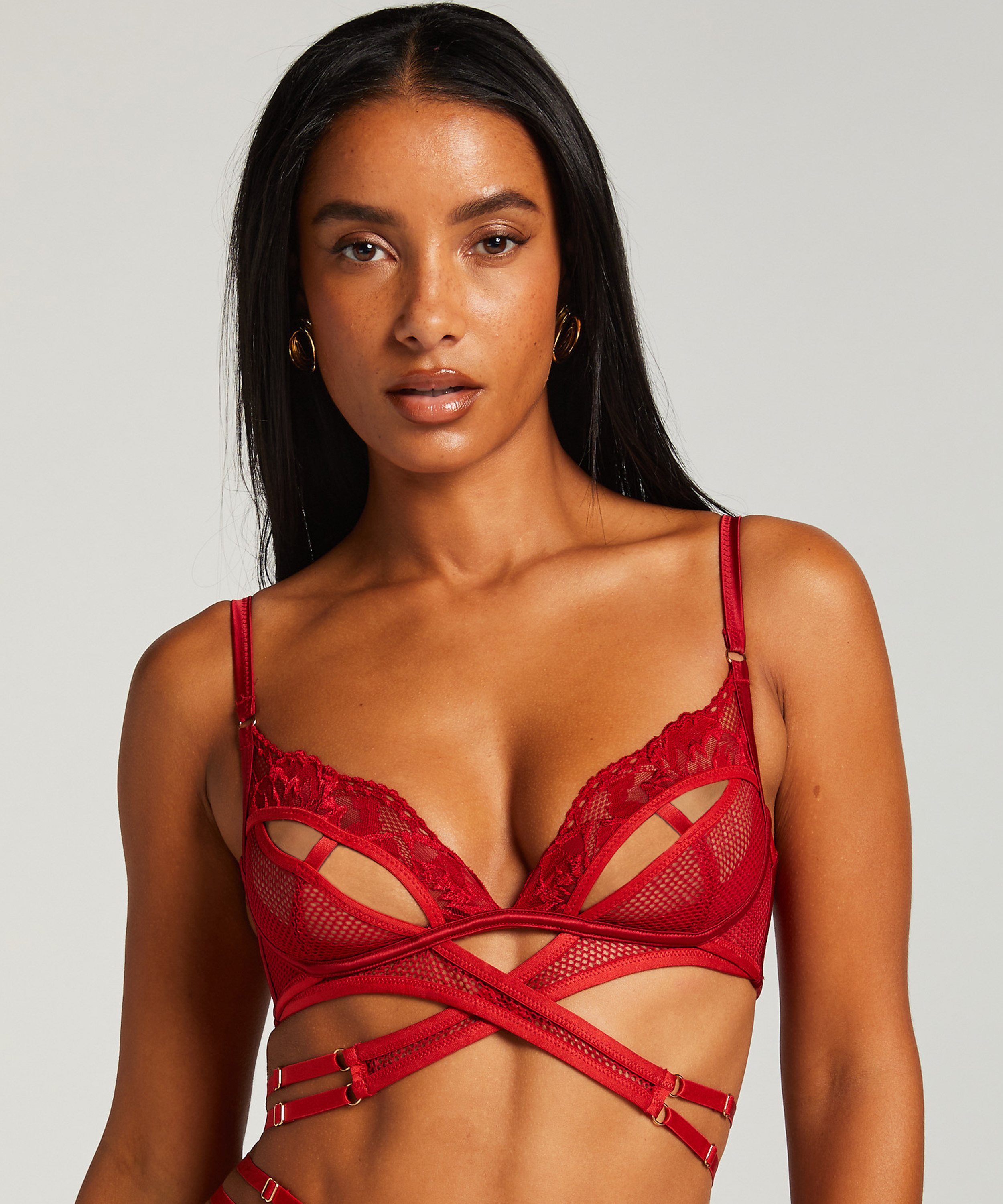 Pleasure Bralette, Red, main