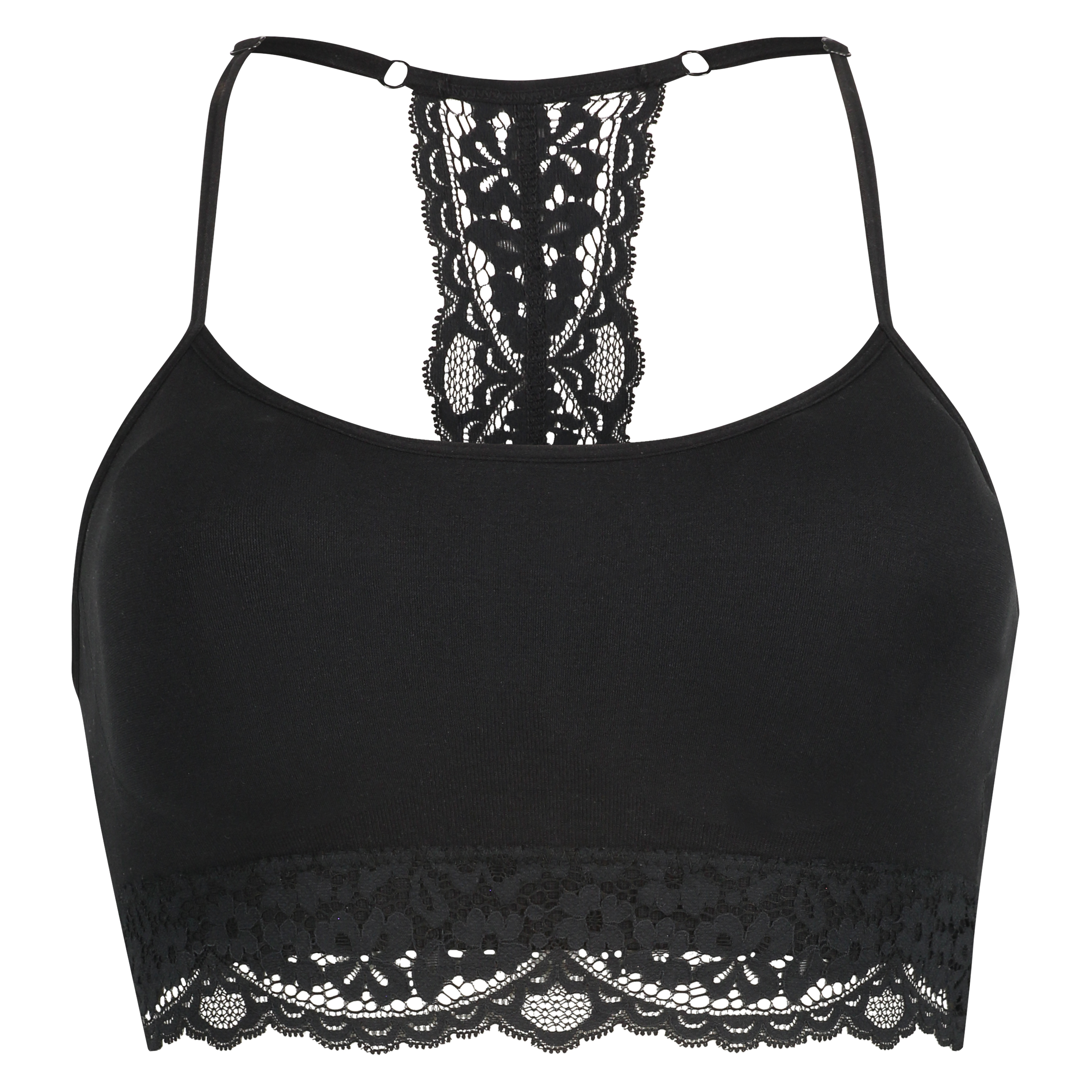 Marine seamless bralette, Black, main