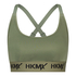 HKMX The Crop Logo Sports Bra Level 1, Green