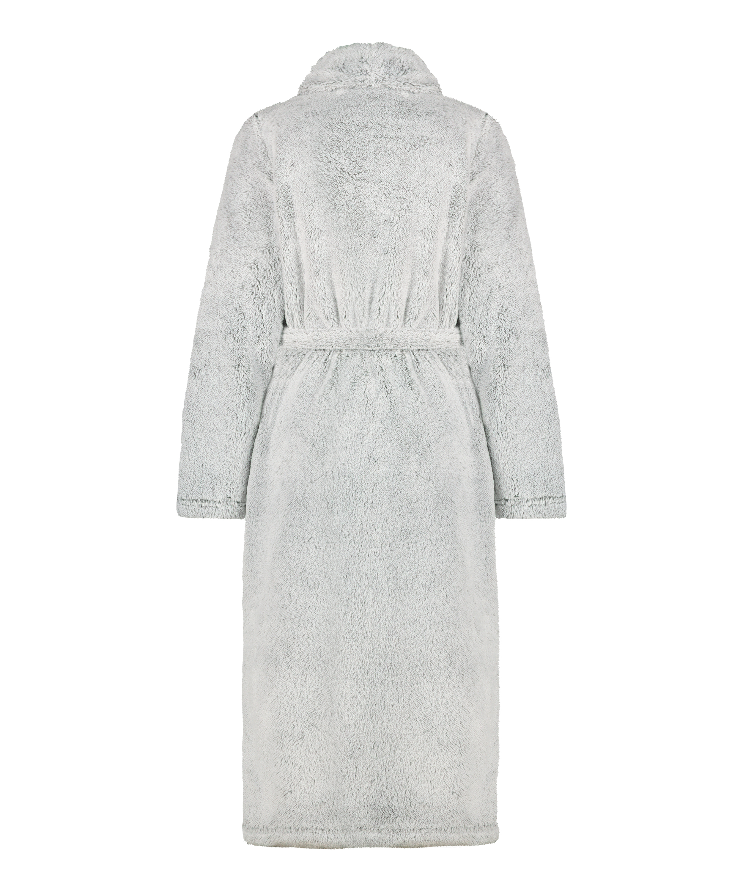 Fleece Bathrobe, Grey, main