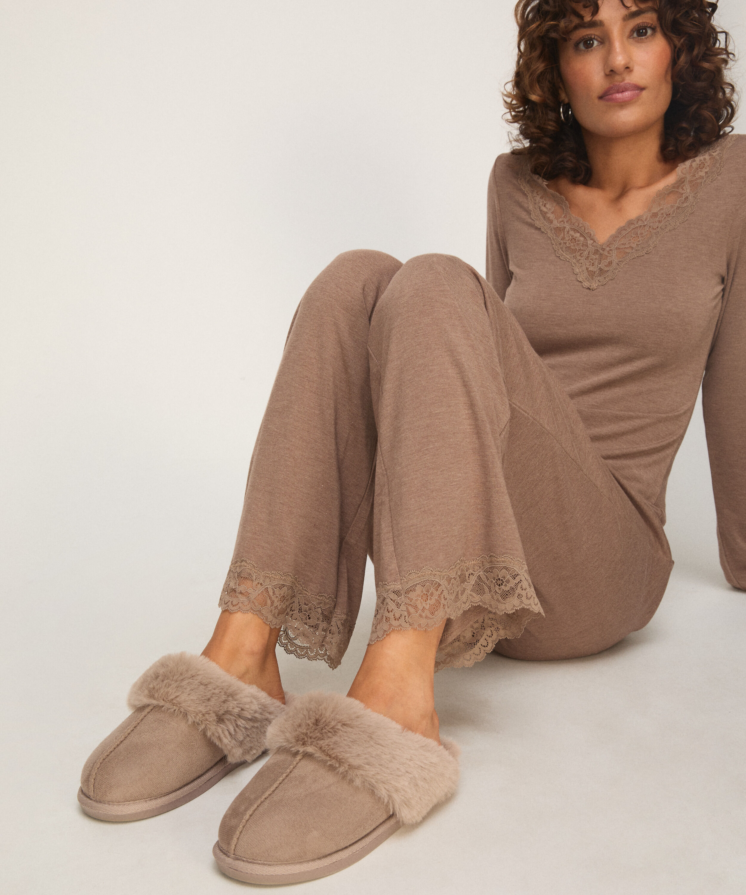 Slippers Suede, Grey
